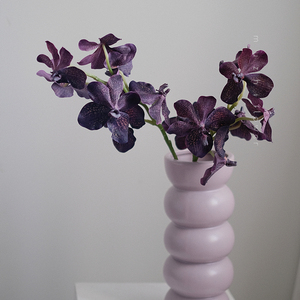 Papillon artificiel en soie imprimé en 3D 7 têtes de fleurs d'orchidées <span class=keywords><strong>Vanda</strong></span> pour décorations de mariage et de Noël fleurs artificielles - Product Image 3