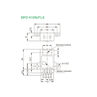 Sensor Fotoelektrik Refleksi Difus Sense MP2-410N-WD Output NPN Seri MP2 Cahaya Inframerah (880 Nm) 12-24 VDC