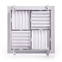 Diffuseur de plafond carré en plastique ABS blanc pour système de ventilation HVAC, sortie multidirectionnelle, aérateur d'air Australie
