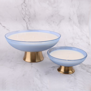 Nordic Style Glass Scented <b>Candles</b> Round Gold Base Home Decor Living Room Coffee Table <b>Candle</b> <b>Set</b> - Product Image 1