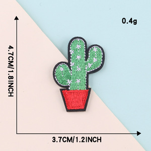 Parches de ropa bordados por computadora Hierro en <span class=keywords><strong>frutas</strong></span> Insignias de ropa de coco y <span class=keywords><strong>cactus</strong></span> - Product Image 6