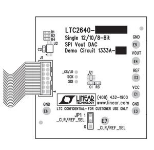 DC1333A-C DAC Development Tools Single <b>12</b>/<b>10</b>/8-Bit SPI VOUT DACs 10ppm/C Reference Model Data Conversion IC - Product Image 1