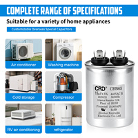Condensateur de démarrage moteur CRD CBB65 15UF 440VAC en film polypropylène métallisé pour compresseur de climatiseur HVAC et moteur AC, conforme RoHS