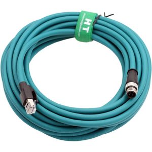 สายเคเบิลอีเธอร์เน็ต Cat5e แบบ D-Code ตัวผู้ 4 พิน รุ่น HangTon M12 สำหรับเชื่อมต่อเครือข่ายเซ็นเซอร์อุตสาหกรรม - Product Image 1