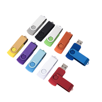 Memoria USB Giratoria de 128 MB, 256 MB, 512 MB, Unidad Flash USB con Logotipo Personalizado, Pendrive, Disco Giratorio en Llavero, Regalo, Memoria USB de 1 GB a 64 GB