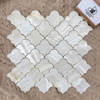 Magnifique design contemporain de cuisine et de salle de bain, motif floral en jet d'eau, mosaïque de marbre chinois, parquet décoratif