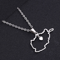 Carte de l'Afghanistan Souvenir Porte-clés Médaille Cadeaux DIY Afghan Porte-clés Ornement Bracelet Métal Afghanistan Drapeau Collier Afghanistan