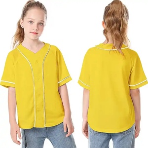 Camisetas de Béisbol para Niños con Cuello y Logotipo Personalizado Cosido, con Etiqueta Personalizada - Product Image 6