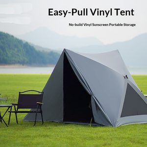 Tenda da Spiaggia Triangolare Automatica per 3-5 Persone, Monocamera, in Oxford, Portatile, Montaggio Rapido, Impermeabile, Protezione UV, Riparo per Esterni - Product Image 6