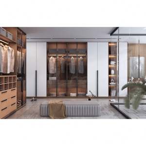 High Quality Custom Luxury Solid Wood <b>Wardrobe</b> Italy Style Luxury Modern Closet for Bedroom Walkin Cupboard Clothes Storage - Product Image 5