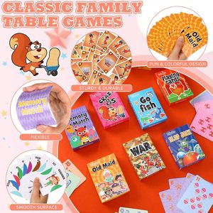 Lot de 7 jeux de cartes pour enfants, ensemble en vrac comprenant Go Fish, Old Maid et plus, cartes en papier emballées pour cadeaux de fête (Vivid) - Product Image 3