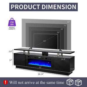 <span class=keywords><strong>Mueble</strong></span> de <span class=keywords><strong>TV</strong></span> de <span class=keywords><strong>85</strong></span> <span class=keywords><strong>Pulgadas</strong></span> con Chimenea Eléctrica y Soporte de Madera LED de Tamaño Personalizado <span class=keywords><strong>para</strong></span> Oficina en Casa - Product Image 3