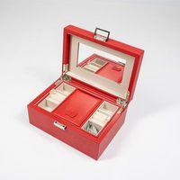 Boîte de rangement moderne pour bijoux et boucles d'oreilles, style empilable simple, en matériau BOPP, avec miroir, pour cadeaux et vente en gros en usine