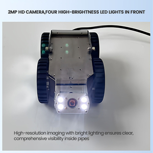 Ön Kamera Yatay Dönüş 300 Derece Açılı 100-150M Kablolu Kanalizasyon Boru İnceleme Robotu (150mm-1000mm Boru Çapı için) - Product Image 2