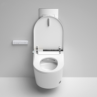 WC mural de conception nordique KD-TG2A-S avec abattant électrique, cuvette de toilette de luxe à détection de mouvement et réservoir intégré