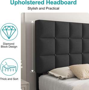 Lit de rangement réglable de conception nouvelle, vente en gros d'usine, style italien/minimaliste, luxueux, cadre à lattes, tête de lit, écologique, durable - Product Image 5