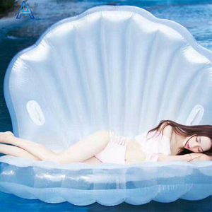 Colchoneta inflable de PVC con forma de concha de perla, para piscina, verano, flotador, asiento, juguete. - Product Image 6