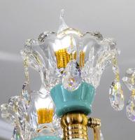 D67.8in Style européen K9 lustre en cristal luxe fleur verre plafond suspension lampe moderne nordique salon rond LED lumières