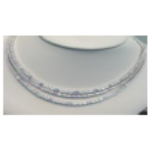 Collar de lujo multicapa de tenis rosa de Plata de Ley 925, joyería de moda para boda y compromiso, chapado en rodio en venta - Product Image 1