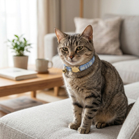 Collier de sécurité pour chat à motif écossais avec clochette, boucle de dégagement rapide en métal, collier réglable pour chaton, logo et motifs personnalisés disponibles