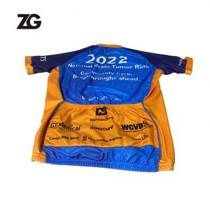 Maillots de cyclisme personnalisés à séchage rapide avec col zippé / Maillot de cyclisme professionnel personnalisé à manches courtes pour hommes - Product Image 2