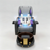 Fauteuil de pédicure électrique rose, inclinable et réglable, avec fonctions multiples innovantes pour salon de manucure, idéal pour le massage et le spa, vente en gros