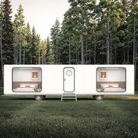 Moderne Exquis 5m Espace Économique Luxe Extérieur Résidence Préfabriquée en Acier Petite Maison Mobile Cuisine Style Capsule Conteneur