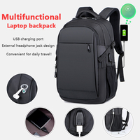 Sac à Dos Homme Professionnel en Cuir 15,6 Pouces avec Logo Personnalisé pour Ordinateur Portable, Université et Voyage, Charge Rapide USB-C
