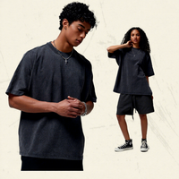 Kaos Pria Lengan Pendek Model Crop Vintage Seamless Snow Wash 275gsm Grosir
