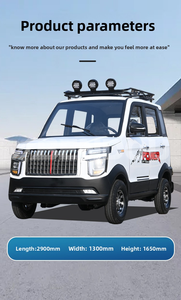 Mini coche eléctrico todoterreno de baja velocidad, cuatro ruedas, cuatro plazas, con portaequipajes en el techo, para viajes familiares. - Product Image 6