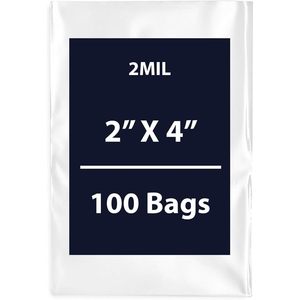 ถุงพลาสติกใสแบบแบน 2 มิล ขนาด 2x4 นิ้ว 100 ใบ ปิดผนึกสามด้าน วัสดุ LDPE สำหรับบรรจุภัณฑ์เครื่องสำอาง - Product Image 1