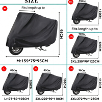Housse de protection intégrale épaissie populaire pour moto et véhicule électrique avec film en aluminium, protection contre la pluie, le soleil et la poussière
