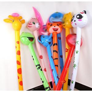 Bâton de saut gonflable en PVC en gros pour enfants, motif girafe, avec tête d'animal de dessin animé, en plastique - Product Image 5