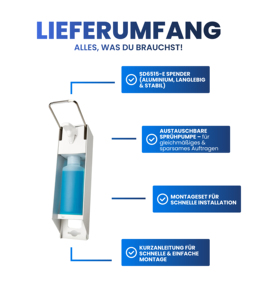 Dispensador de Desinfectante de Manos Manual con Palanca de Brazo Corto, Doble Recarga de Jabón, Montado en la Pared, para Baño, Hogar, Hotel, ABS, Botella EURO de 500 ml - Product Image 3
