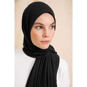 Écharpe en fourrure de coton noir - Product Image 3