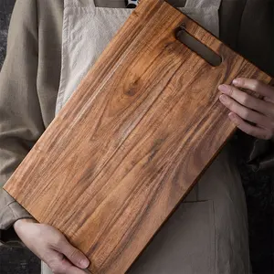 Tabla de cortar de madera Rectángulo Cuadrado Madera de acacia y tabla de cortar queso Tabla de cortar Productos de Venta caliente