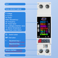 JIUJI 63A Tuya WiFi Protecteur de tension intelligent avec compteur d'énergie, protection contre les fuites, disjoncteur télécommandé