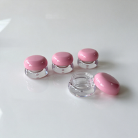 Pot cosmétique vide en plastique de 5 ml avec couvercle rond, pour blush, crème ou baume à lèvres, couleur et logo personnalisables, emballage cosmétique