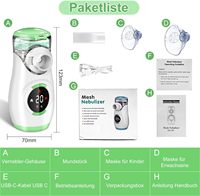 FITCONN Nouvel appareil médical d'inhalation, inhalateur portable, nébuliseur numérique pour enfants et adultes