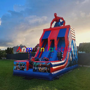 Château <span class=keywords><strong>gonflable</strong></span> commercial Moonwalk pour enfants, <span class=keywords><strong>toboggan</strong></span> aquatique Spider-Man, <span class=keywords><strong>toboggan</strong></span> aquatique Spider-Man avec piscine - Product Image 4