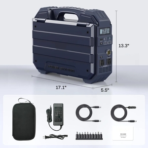 Generador de Energía Solar de 1600W, Estación de Energía Azul con Panel Solar Integrado, Salidas AC, DC y USB PD para Camping y Emergencias - Product Image 6