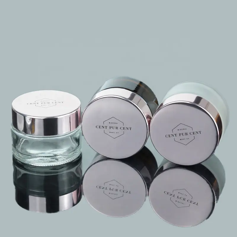 Custom factory price 30ml cosmetic packaging 1oz frosted cream glass jar UV rose gold lid (GJM26)