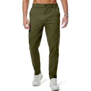 2025 hommes décontracté velours côtelé Joggers pantalon XL 100% coton Anti-rides coloré côté rayure pli formel droit Chino pantalon - Product Image 5