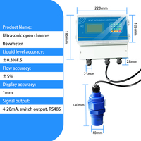 Welta Open Channel Flow Meter Sensor Aliran Ultrasonik Area Variabel untuk Pemantauan Sungai (DC24V) Cairan OEM
