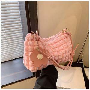 I-0588 Nouvelle Collection Sac à bandoulière pour femme Sacs à main décontractés Sacs fourre-tout tendance de couleur unie - Product Image 2