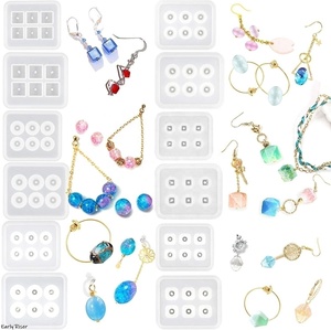 Early Riser Crystal Glue Bead Mold Diy Rhombus square Oval Bracelet Beaded <strong>Epoxy</strong> <strong>Resin</strong> Silicone Mold - Product Image 1