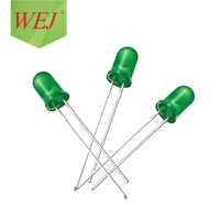 LED WEJ Factory à haute luminosité, emballage traversant, tête ronde de 5 mm/3 mm, LED DIP blanche, verte, rouge, bleue, jaune, orange, violette, LED de 5 mm
