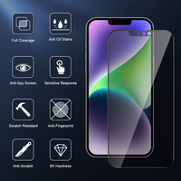 Protection d'écran 3D anti-espion, couverture intégrale bord à bord, compatible avec les coques, pour iPhone 12 13 14 15 Pro 18pro Max, verre anti-espion