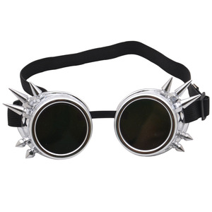 Steam Punk Goggles With Spikes <b>Metal</b> <b>Frame</b> Adjustable Party Wear Gothic Industrial Retro Style - Product Image 2