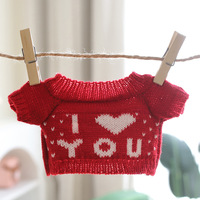 Mignon sweat à capuche en crochet de 30cm peut être personnalisé avec des mini vêtements en coton jouets en peluche ours en peluche et poupées